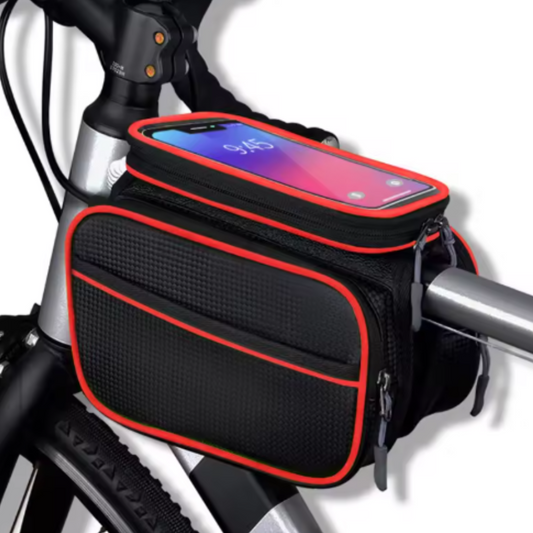 Wasserdichte Fahrradtasche mit Handyhalterung – Touchscreen-Fenster & Doppeltem Stauraum