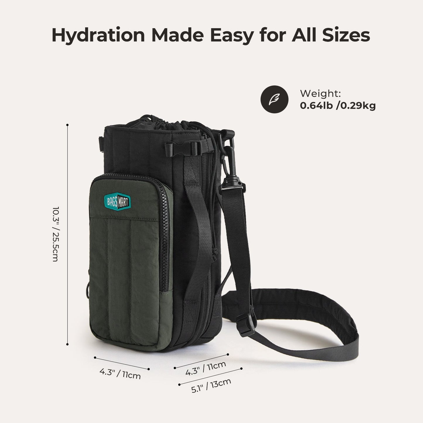 Wasserflaschen Tragetasche – Verstellbare Crossbody Tasche für Sport, Reisen & Outdoor