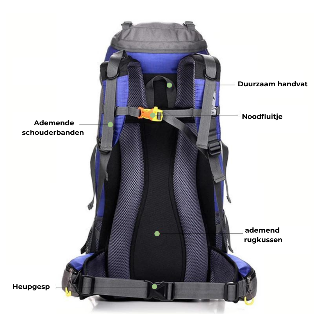 Wasserdichter 50L Outdoor-Rucksack – Trekking-, Wander- und Reiserucksack für Damen und Herren