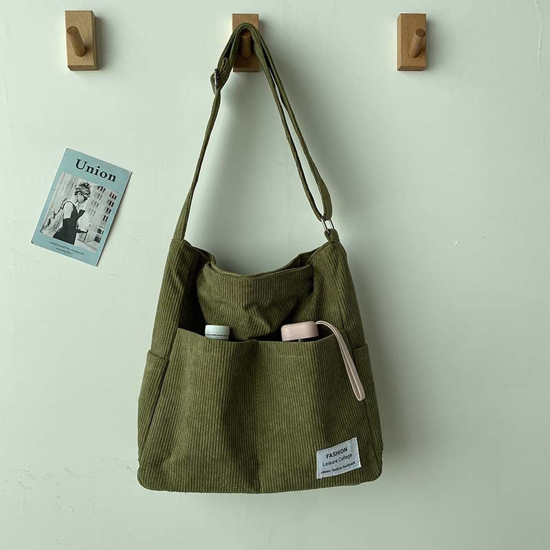 Damen Canvas Schultertasche – Stylisch, Geräumig & Wasserabweisend