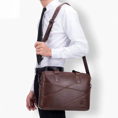 Schwarze Laptoptasche aus Leder – Elegant & Funktional