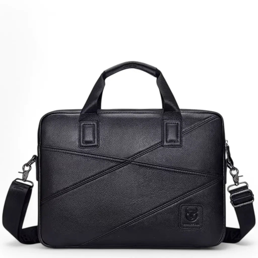 Schwarze Laptoptasche aus Leder – Elegant & Funktional