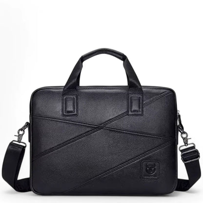 Schwarze Laptoptasche aus Leder – Elegant & Funktional
