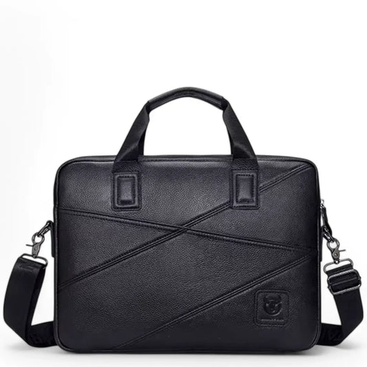 Schwarze Laptoptasche aus Leder – Elegant & Funktional
