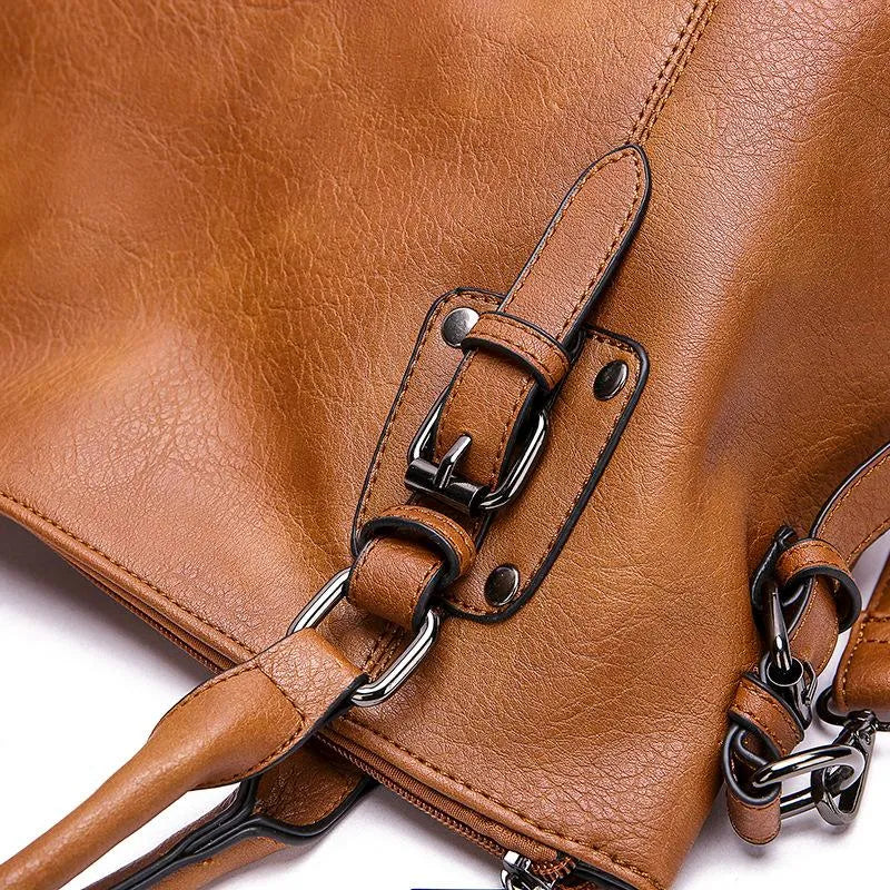 Vegane Leder Handtasche Damen – Nachhaltige Umhängetasche aus hochwertigem Kunstleder mit abnehmbarem Schulterriemen