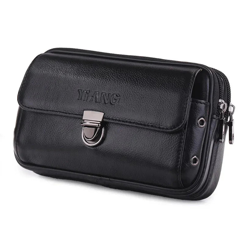 Leder Gürteltasche für Herren – Kompakte und Stilvolle Bauchtasche mit Reißverschlussfächern