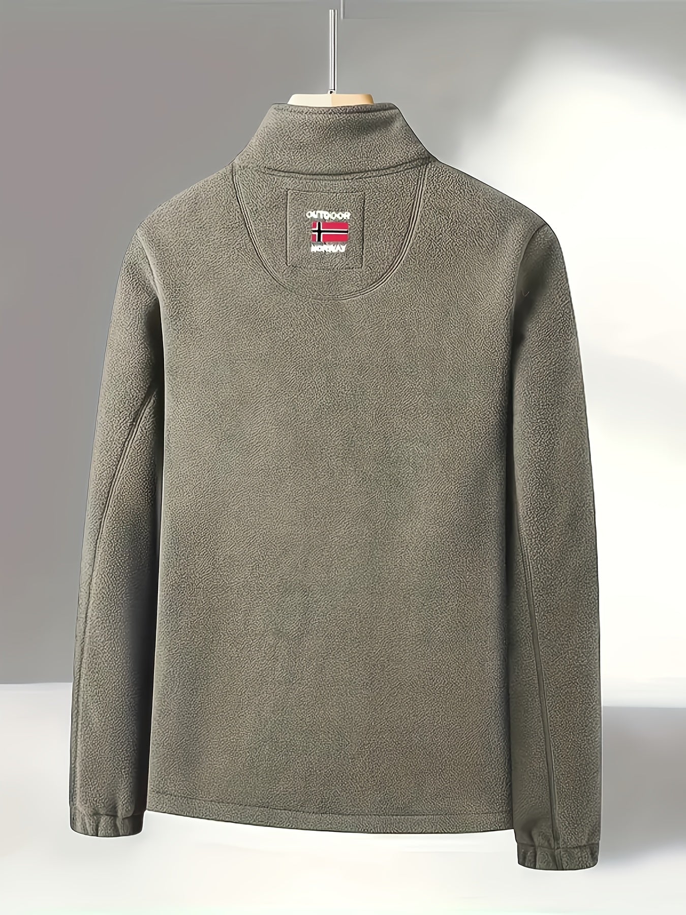 Outdoor Fleecejacke Herren – Warme Übergangsjacke mit Stehkragen & Reißverschlusstaschen