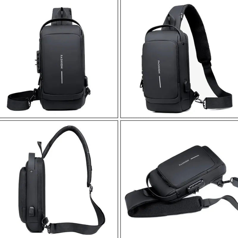 Diebstahlsichere Crossbody Tasche – Wasserdicht, USB-Ladeanschluss & Modernes Design