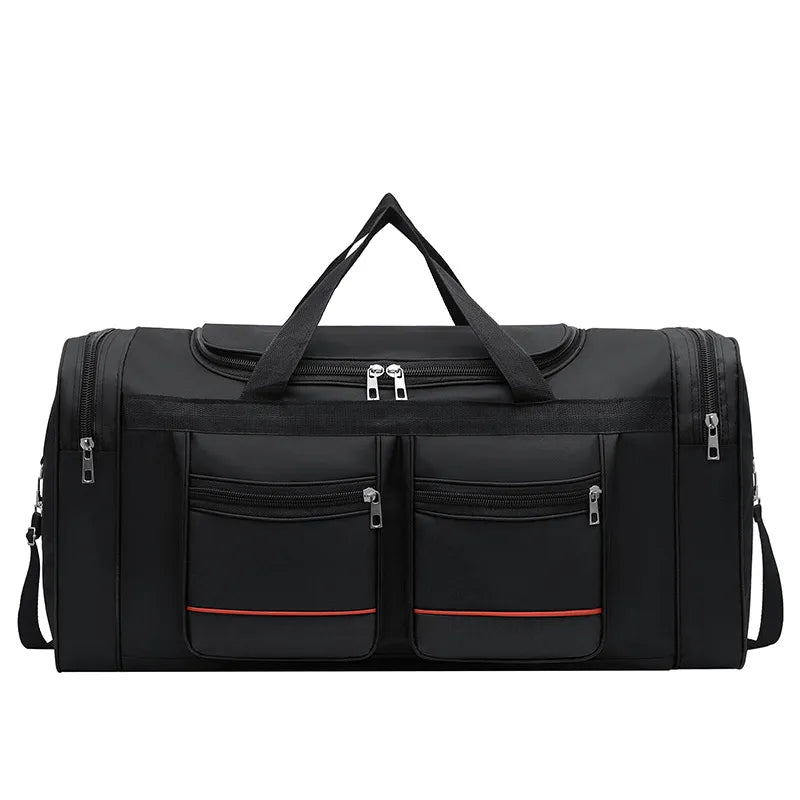 Reisetasche mit Großem Volumen – Wasserabweisende Sporttasche 60L mit Schultergurt – Schwarz/Blau oder Rot