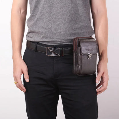 Leder Gürteltasche für Herren – Kompakte und Stilvolle Bauchtasche mit Reißverschlussfächern