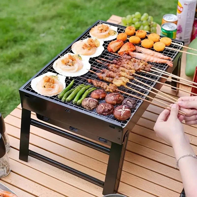 Kompakter & faltbarer Holzkohlegrill – Ideal für Camping, Garten & Picknick