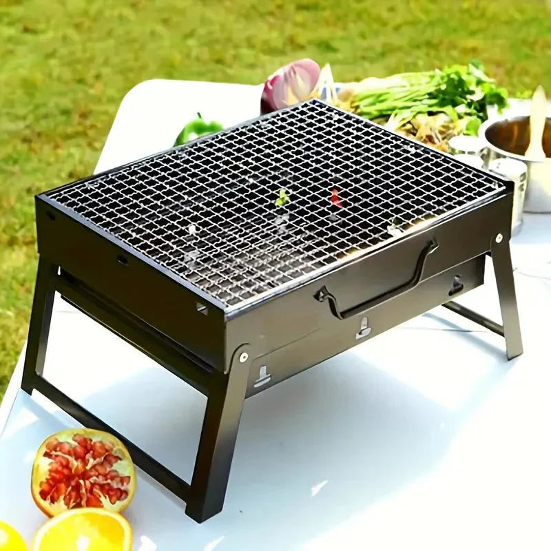 Kompakter & faltbarer Holzkohlegrill – Ideal für Camping, Garten & Picknick