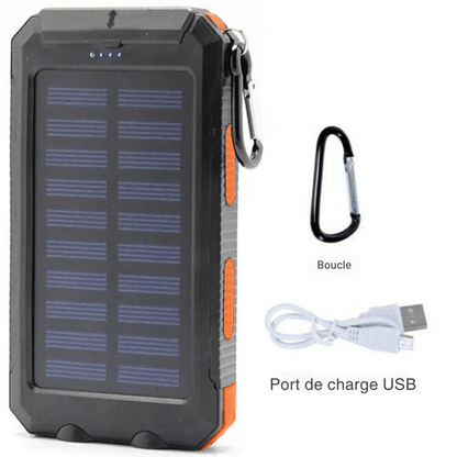 Solar Powerbank 20.000mAh – Tragbares Ladegerät mit Solarpanel, LED-Taschenlampe & wasserdichtem Design für Outdoor-Abenteuer