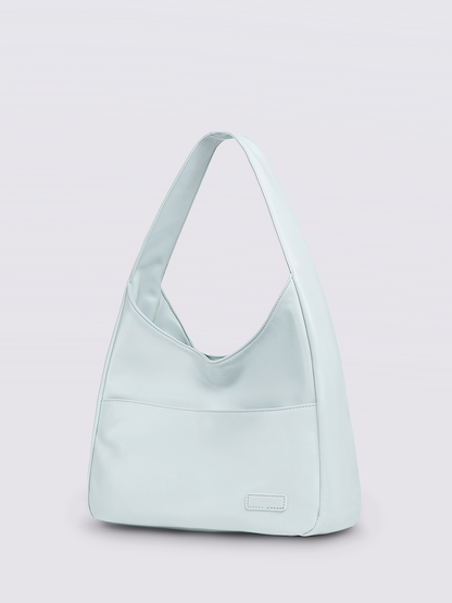 Geräumige Schwarze Schultertasche aus Veganer Leder – Minimalistisches Design