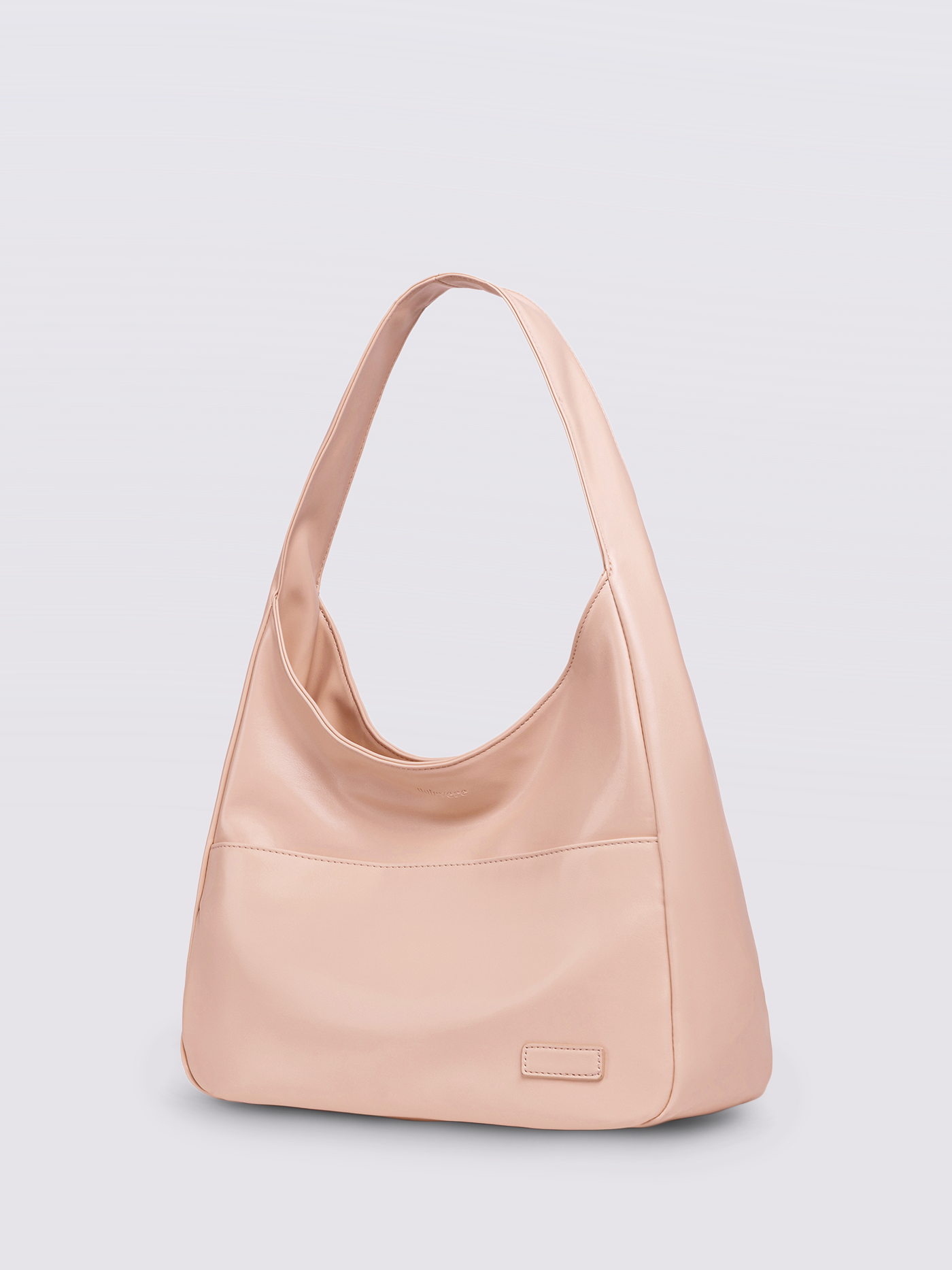 Geräumige Schwarze Schultertasche aus Veganer Leder – Minimalistisches Design