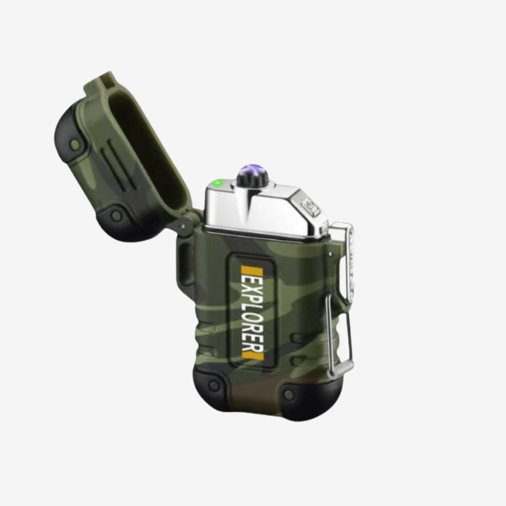Wasserdichte Plasma Feuerzeug – USB aufladbar, winddicht & ideal für Outdoor, Camping & Survival