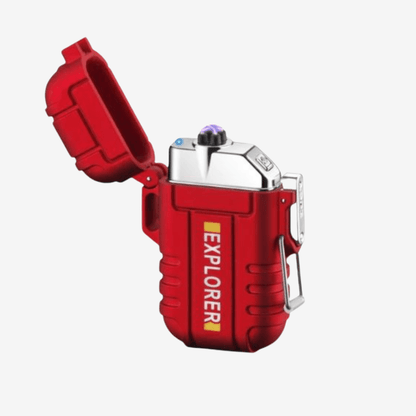 Wasserdichte Plasma Feuerzeug – USB aufladbar, winddicht & ideal für Outdoor, Camping & Survival