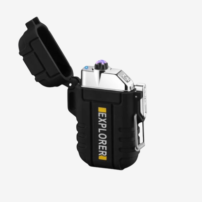 Wasserdichte Plasma Feuerzeug – USB aufladbar, winddicht & ideal für Outdoor, Camping & Survival