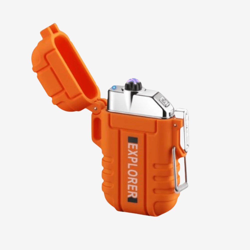 Wasserdichte Plasma Feuerzeug – USB aufladbar, winddicht & ideal für Outdoor, Camping & Survival