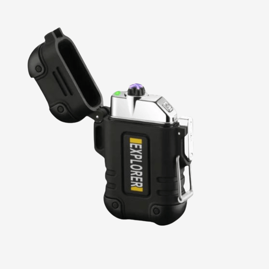 Wasserdichte Plasma Feuerzeug – USB aufladbar, winddicht & ideal für Outdoor, Camping & Survival
