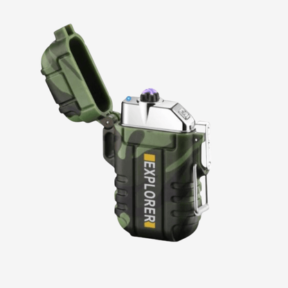 Wasserdichte Plasma Feuerzeug – USB aufladbar, winddicht & ideal für Outdoor, Camping & Survival