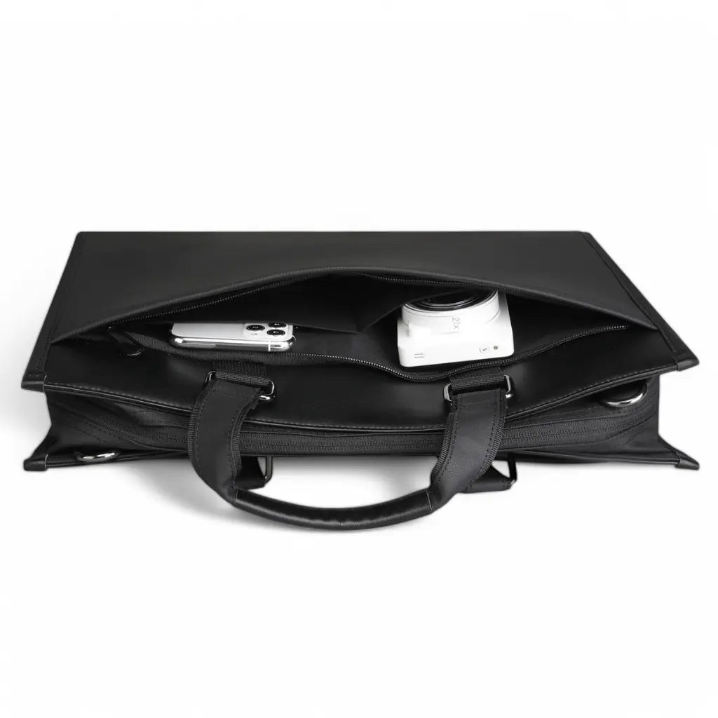 Elegante Laptoptasche für Damen 15,6" – Schwarz, wasserabweisend, Business