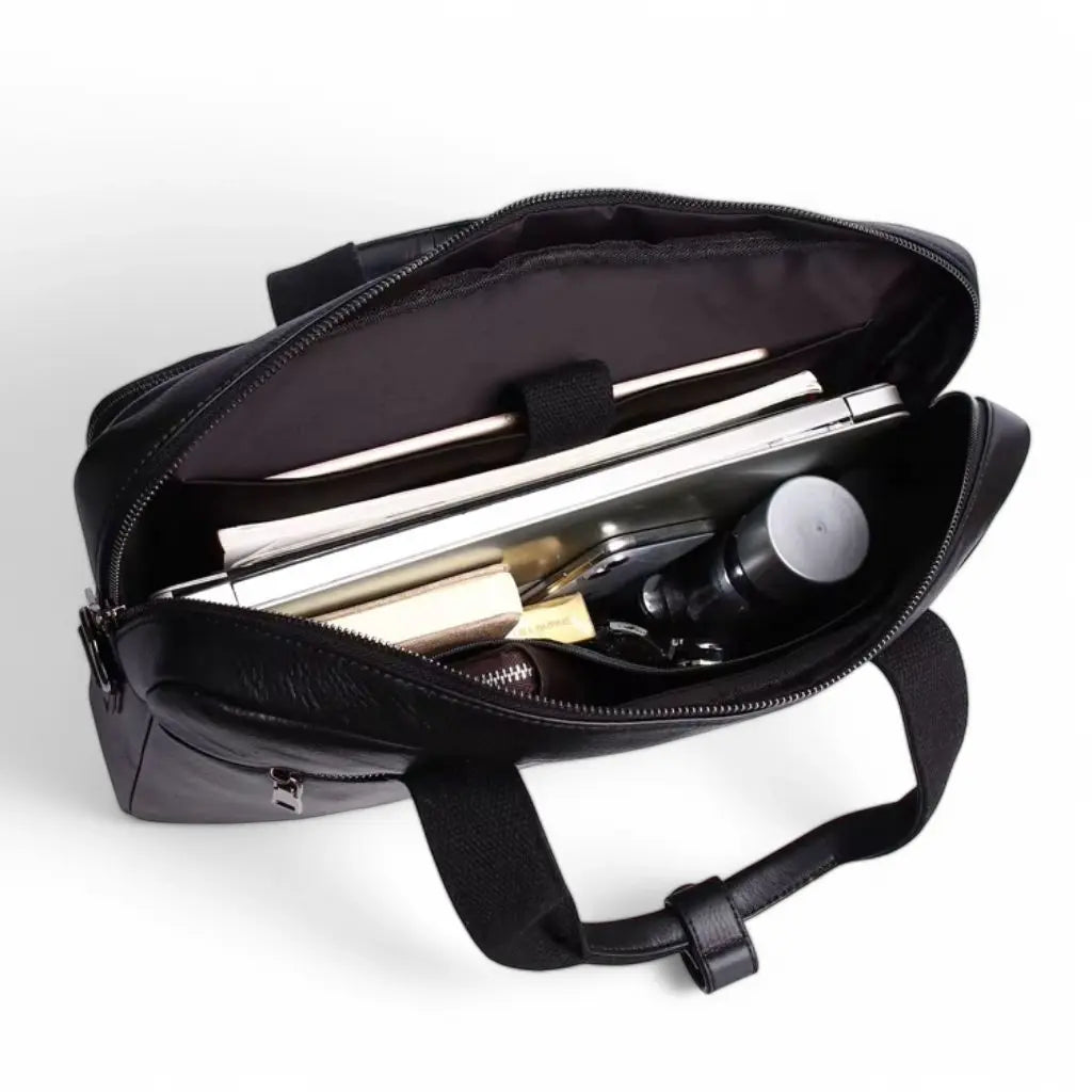 Elegante Business Laptoptasche für Herren, 16 Zoll, Echtleder