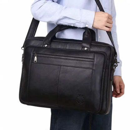 Elegante Business Laptoptasche für Herren, 16 Zoll, Echtleder
