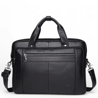Elegante Business Laptoptasche für Herren, 16 Zoll, Echtleder