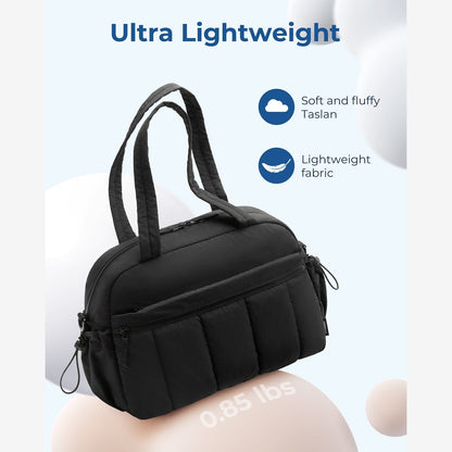Reisetasche für Handgepäck – Leicht & Wasserabweisend mit Trolley-Gurt & PVC-Fach