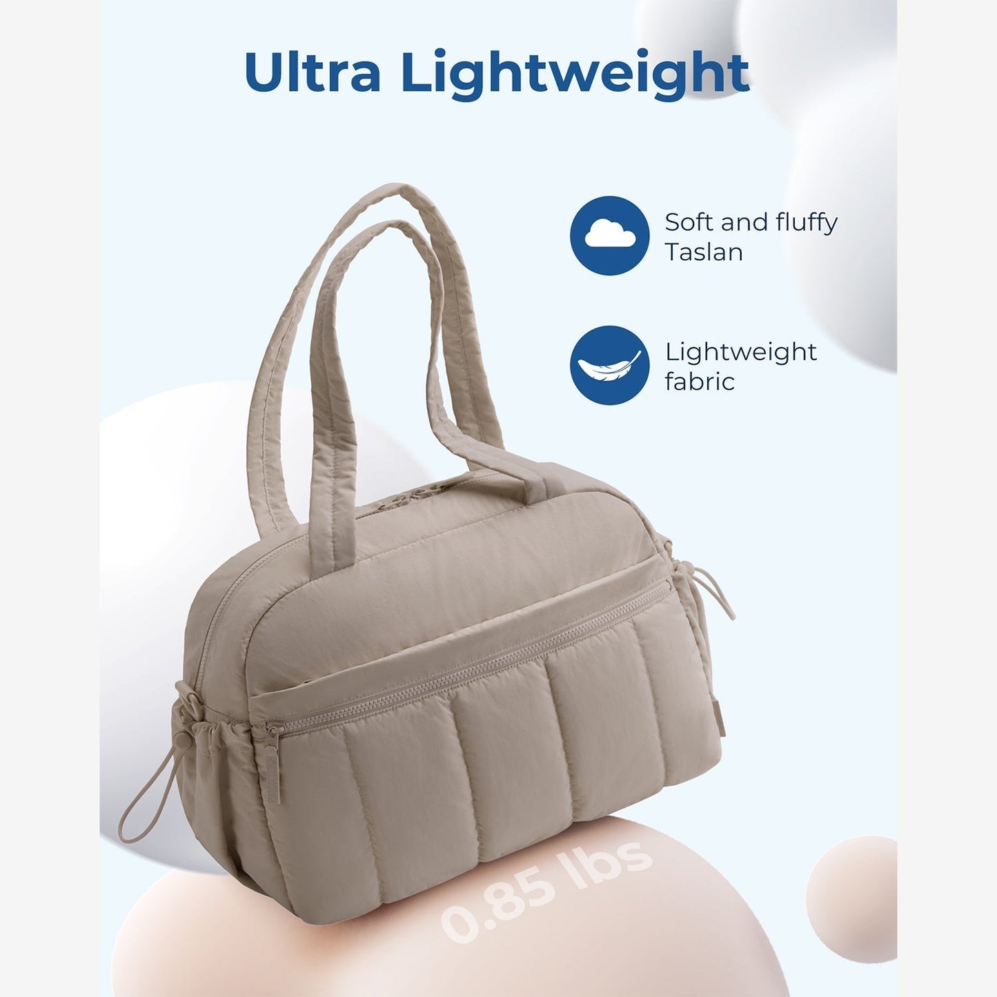Reisetasche für Handgepäck – Leicht & Wasserabweisend mit Trolley-Gurt & PVC-Fach