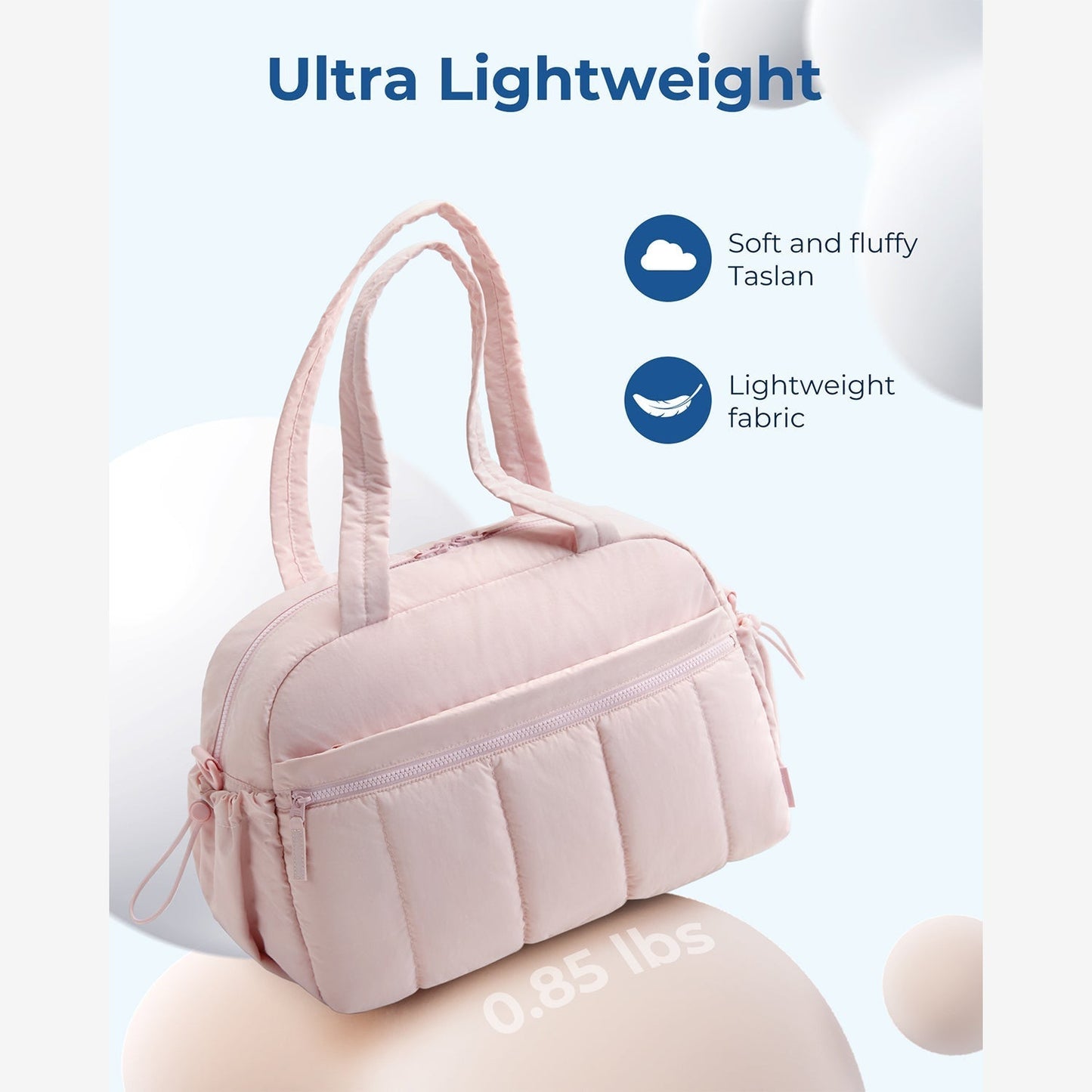 Reisetasche für Handgepäck – Leicht & Wasserabweisend mit Trolley-Gurt & PVC-Fach