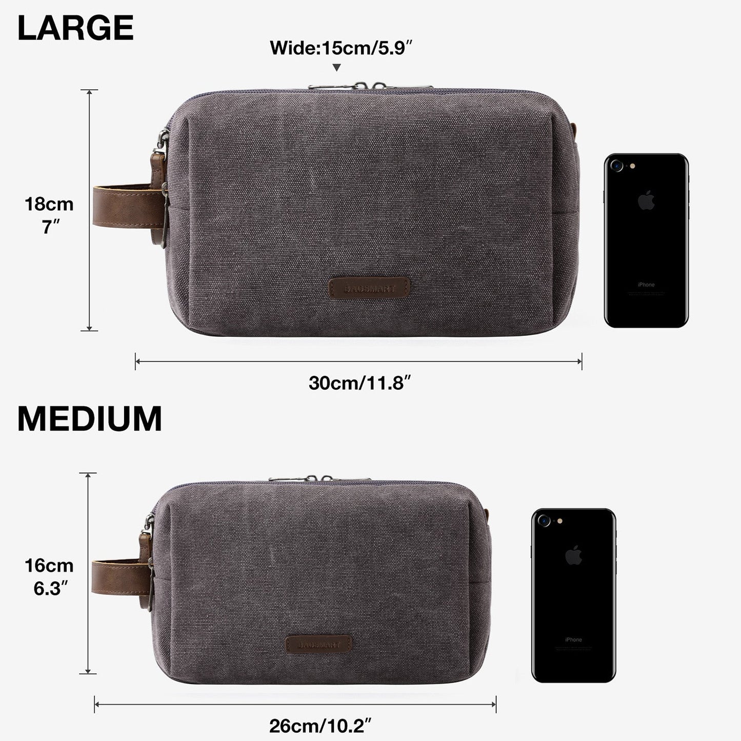 Wasserabweisende Kulturtasche Herren – Luxuriöse Reisetasche mit viel Stauraum