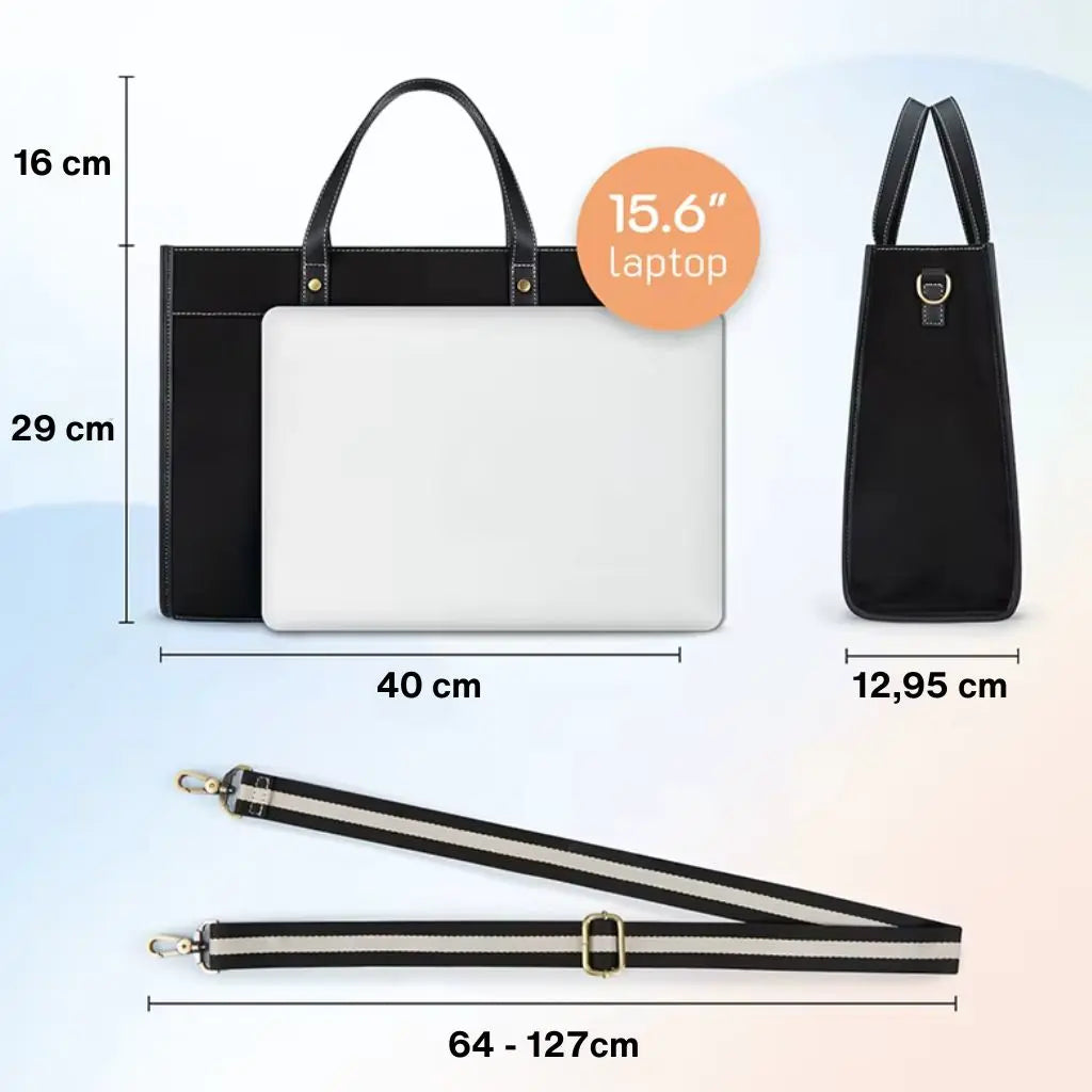 Canvas Laptoptasche Damen 15,6 Zoll – Stilvolle Umhängetasche für Arbeit, Studium & Alltag