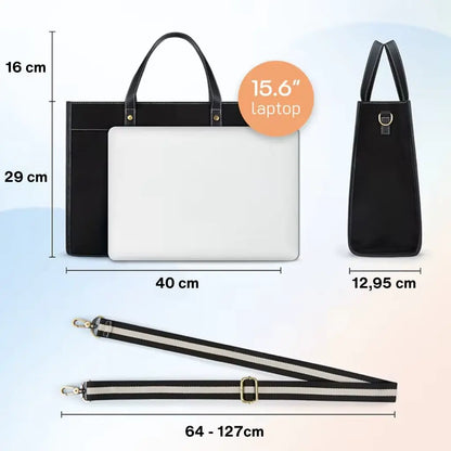 Canvas Laptoptasche Damen 15,6 Zoll – Stilvolle Umhängetasche für Arbeit, Studium & Alltag