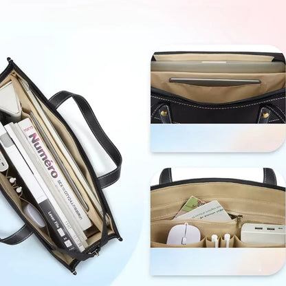 Canvas Laptoptasche Damen 15,6 Zoll – Stilvolle Umhängetasche für Arbeit, Studium & Alltag