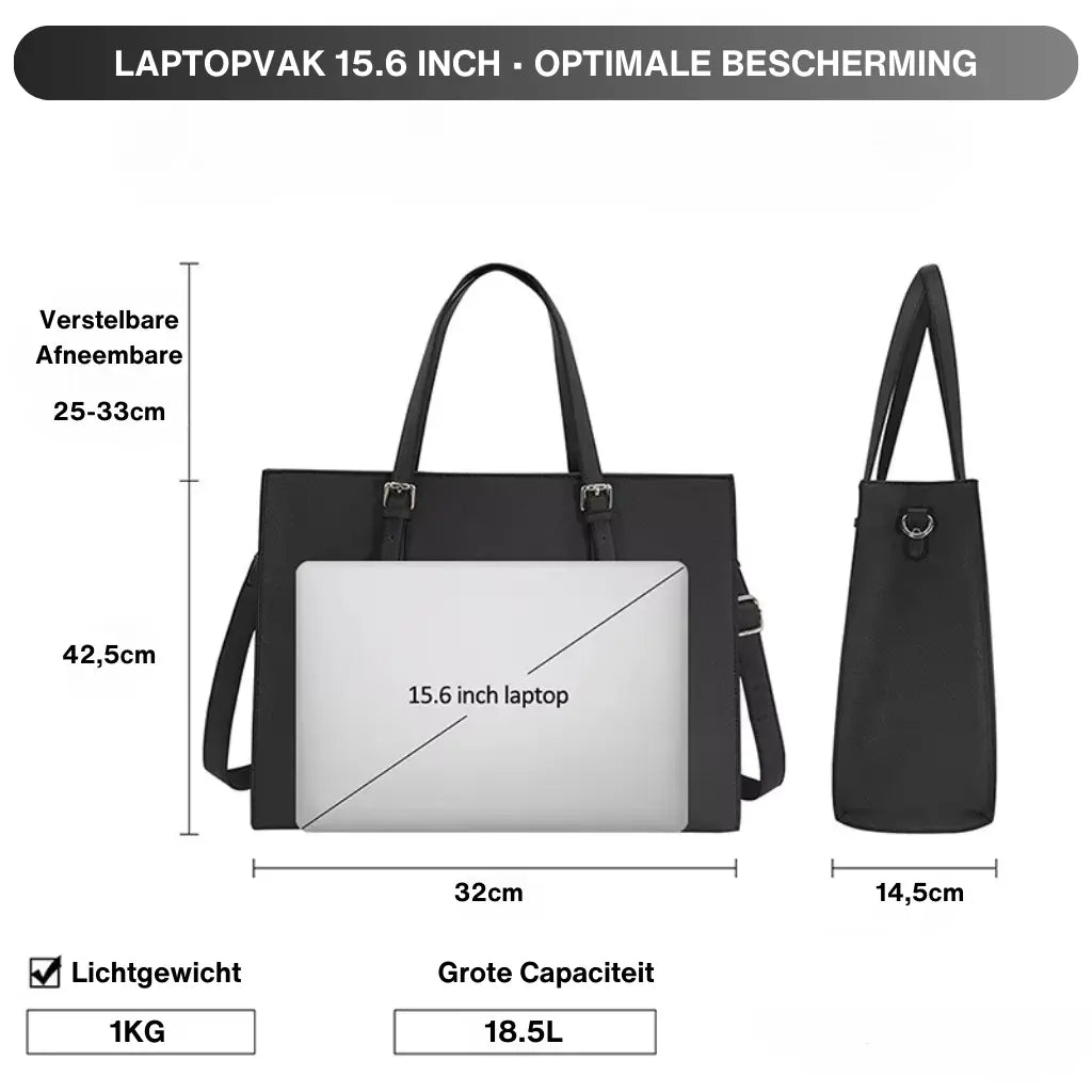 Elegante Laptoptasche für Damen 15,6 Zoll – Stilvoll & Funktional