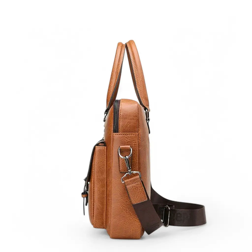 Leder Laptoptasche 13 Zoll Herren – Braun, Echtleder, Vintage Design