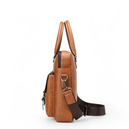 Leder Laptoptasche 13 Zoll Herren – Braun, Echtleder, Vintage Design