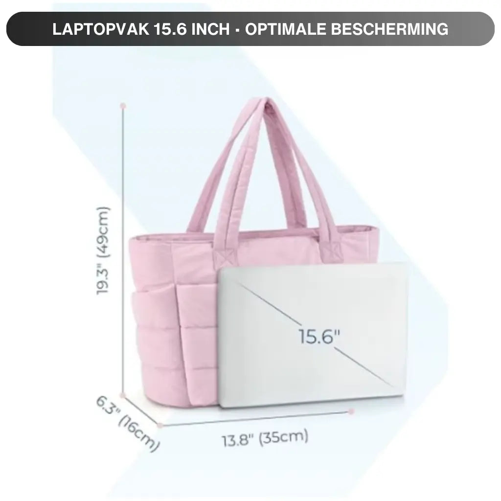Puffer Tote Bag Schwarz – Leichtgewichtige, Trendige Umhängetasche für Damen