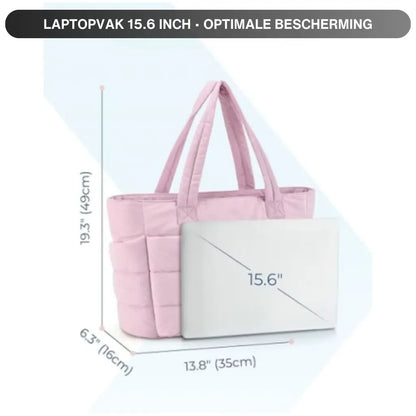 Puffer Tote Bag Schwarz – Leichtgewichtige, Trendige Umhängetasche für Damen