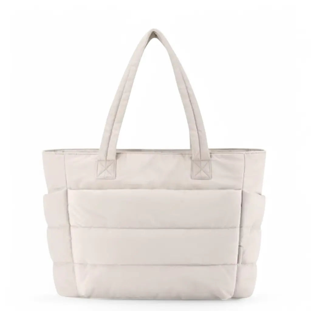 Puffer Tote Bag Schwarz – Leichtgewichtige, Trendige Umhängetasche für Damen