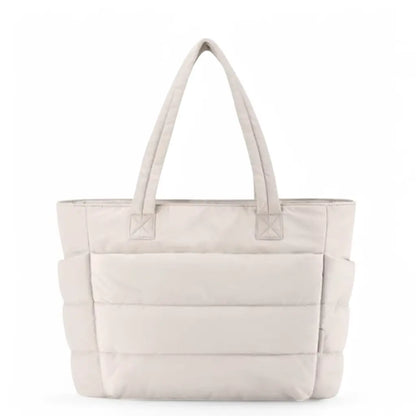 Puffer Tote Bag Schwarz – Leichtgewichtige, Trendige Umhängetasche für Damen