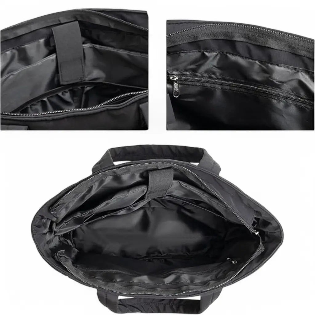 Puffer Tote Bag Schwarz – Leichtgewichtige, Trendige Umhängetasche für Damen