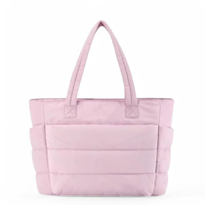 Puffer Tote Bag Schwarz – Leichtgewichtige, Trendige Umhängetasche für Damen