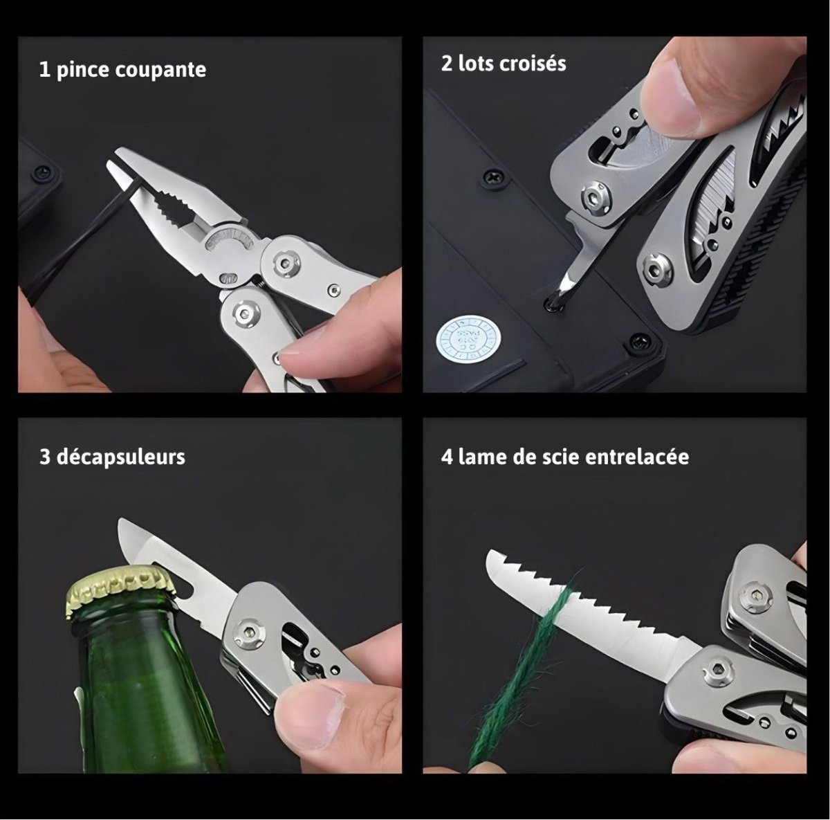 Multifunktions-Taschenmesser 11-in-1 – Kompakt & Robust – Ideal für Outdoor, Camping & Notfälle