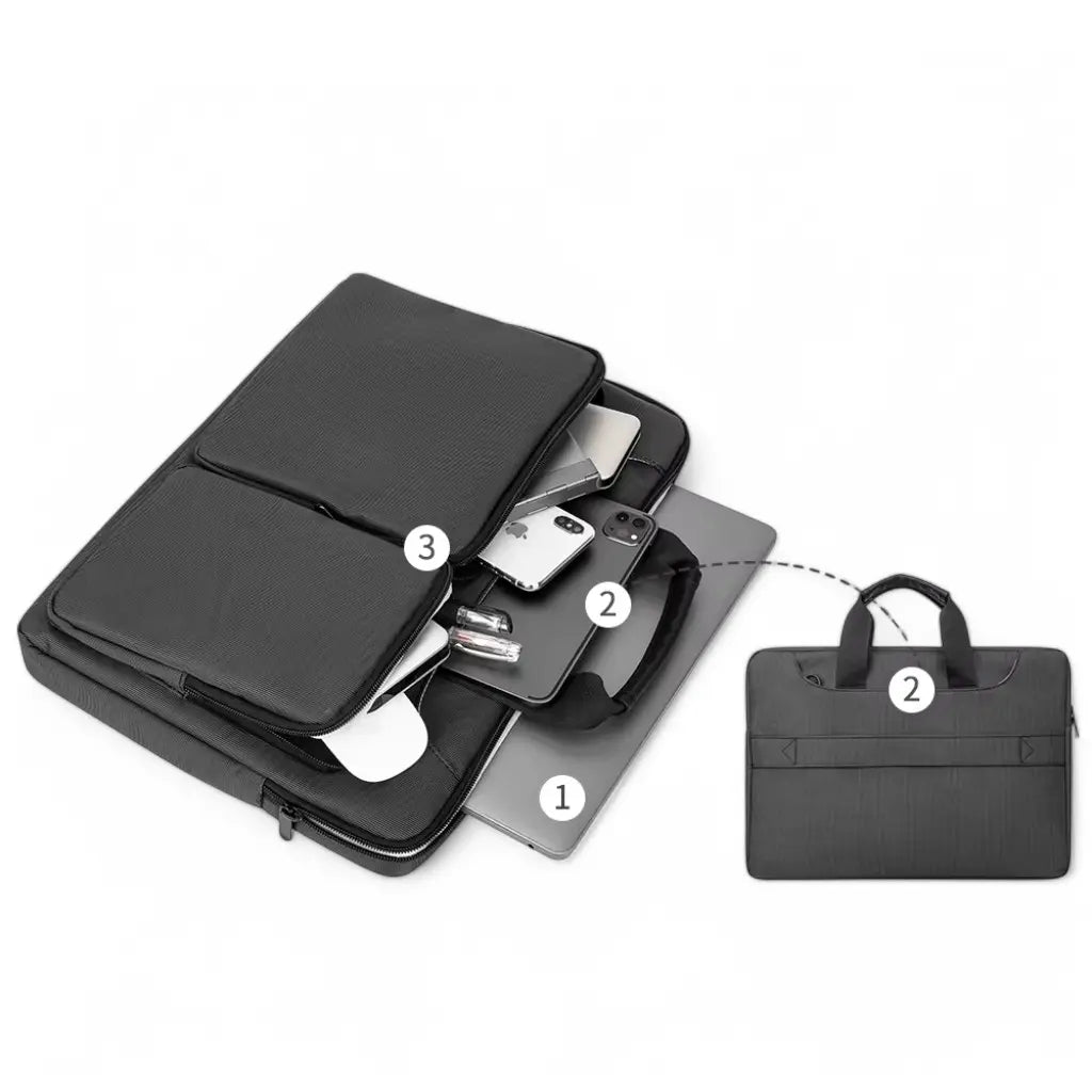 Kompakte Crossbody-Laptoptasche 13 Zoll – Wasserabweisend & Schockgeschützt für MacBook Air/Pro