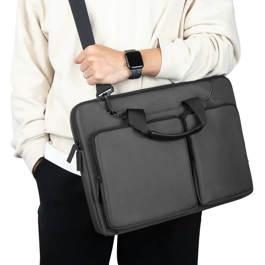 Kompakte Crossbody-Laptoptasche 13 Zoll – Wasserabweisend & Schockgeschützt für MacBook Air/Pro