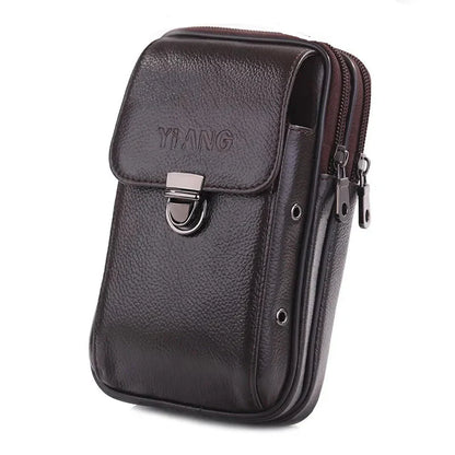 Leder Gürteltasche für Herren – Kompakte und Stilvolle Bauchtasche mit Reißverschlussfächern