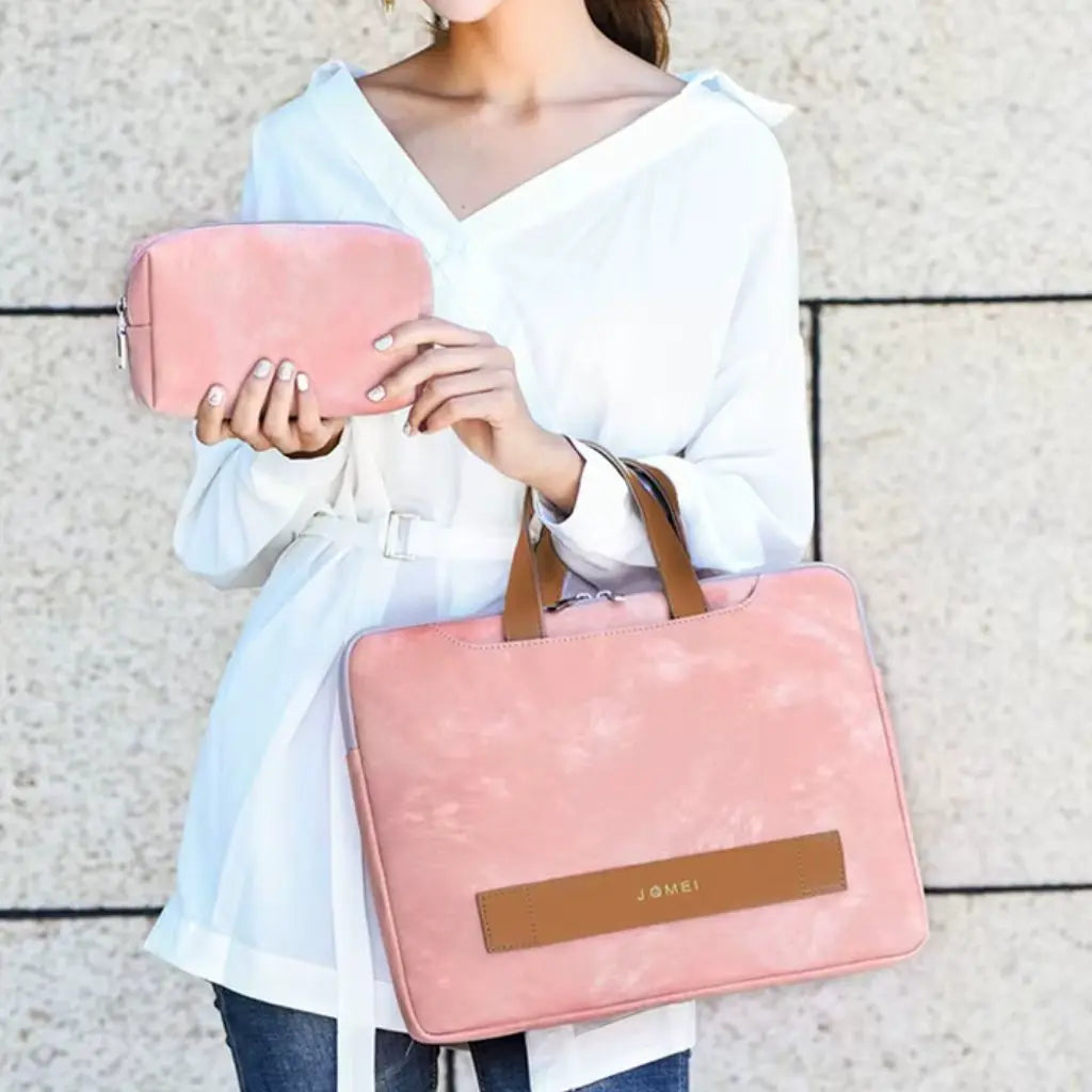 Stylische Laptoptasche für Damen – 16 Zoll, Rosa, mit Zubehörfach